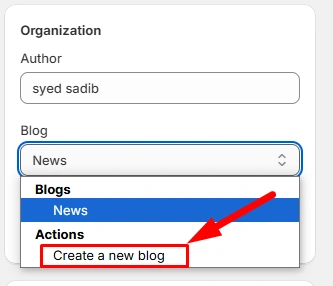 Create a new blog