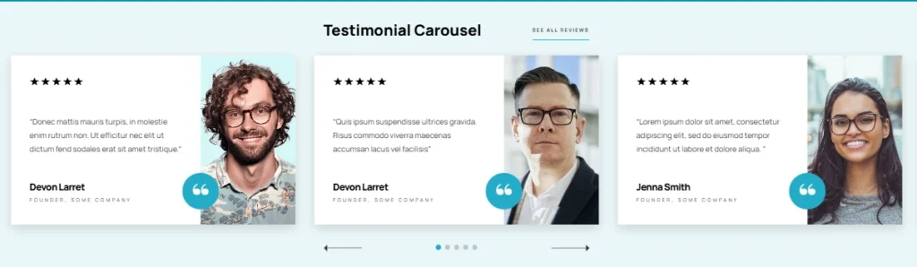 Client Testimonial Section