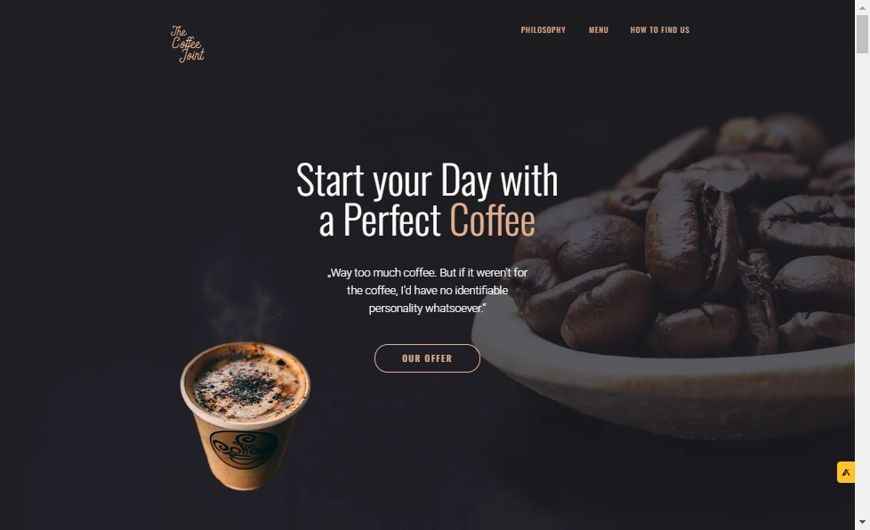 Coffee Joint Coffee Shop Website 