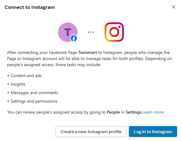 Connect to Instagram