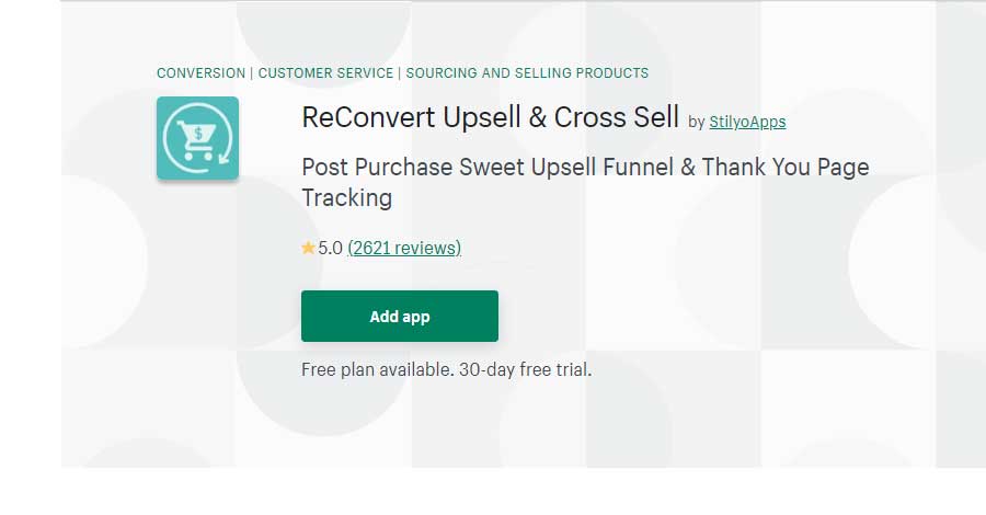 Reconvert Upsell & Cross Sell
