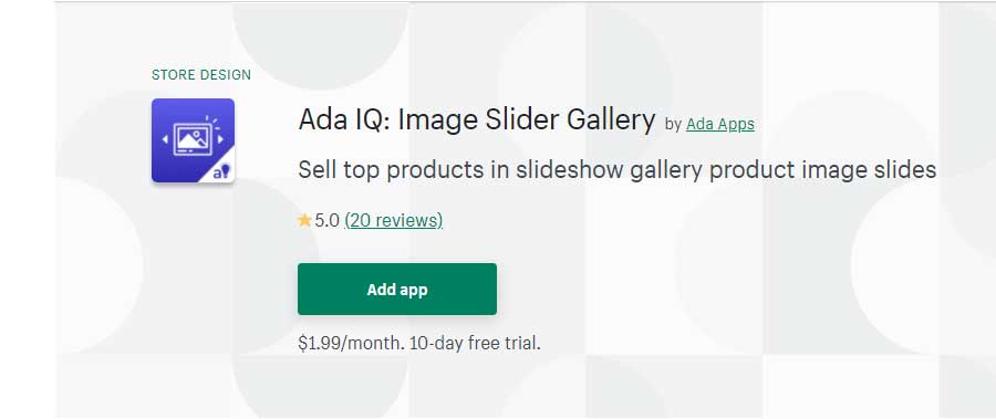 Ada IQ Image slider gallery