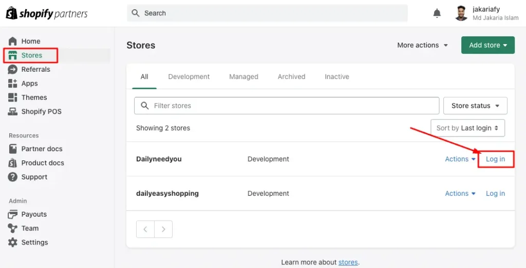 Login to Your Shopify Store Admin Panel