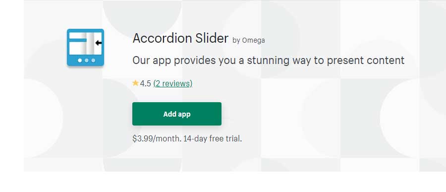 accordion slide shopify