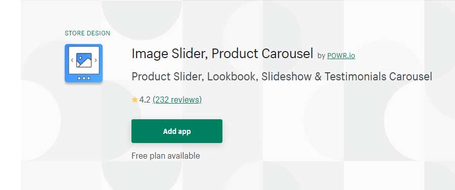 image slider product carousel