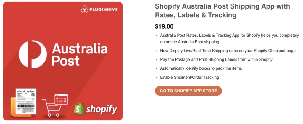 Australia Post Shipping App for Shopify