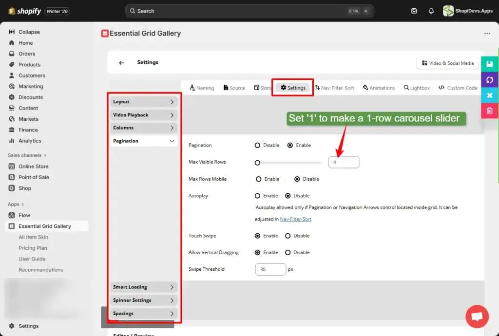 customize your instagram feed gallery settings based on your preference