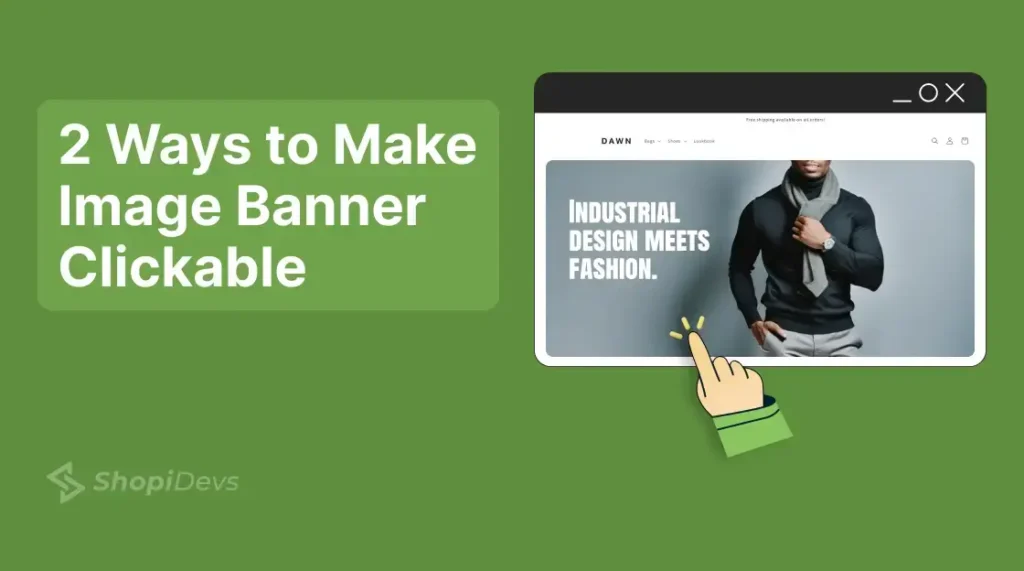 two differernt ways to make your banner image clickable using apps or manual coding