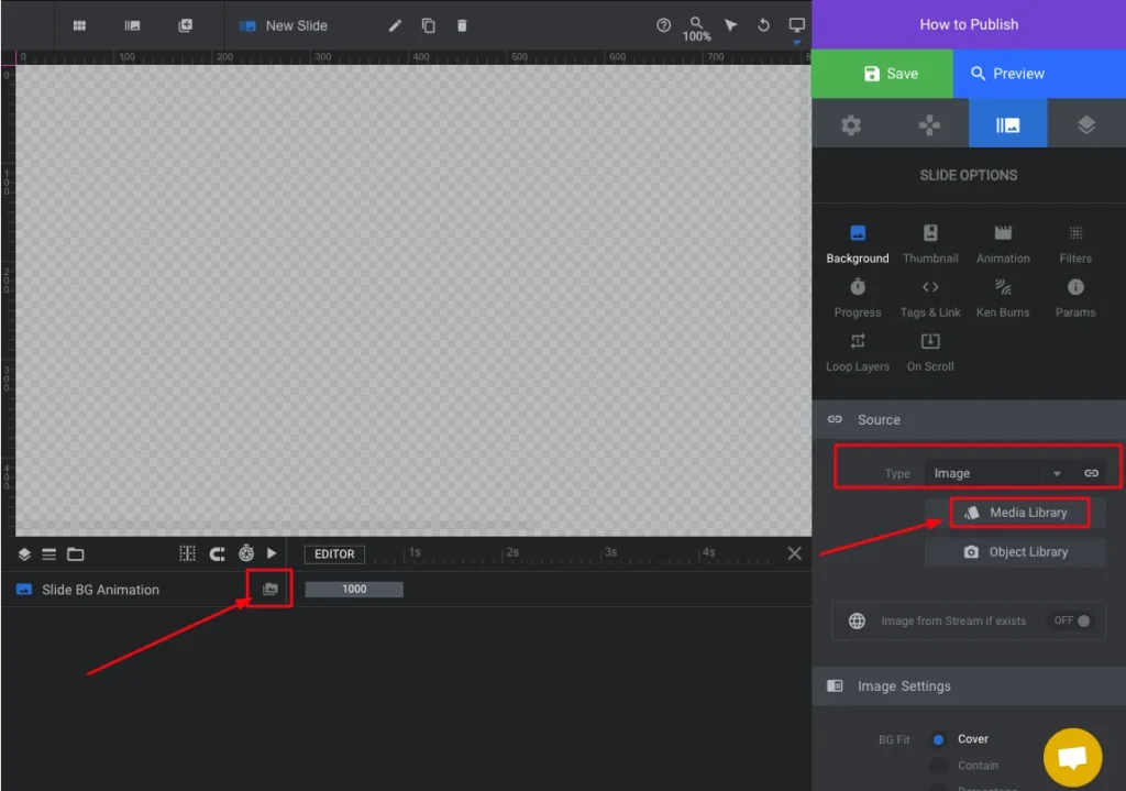 Upload the clickable banner image to the Slider Revolution Dashboard