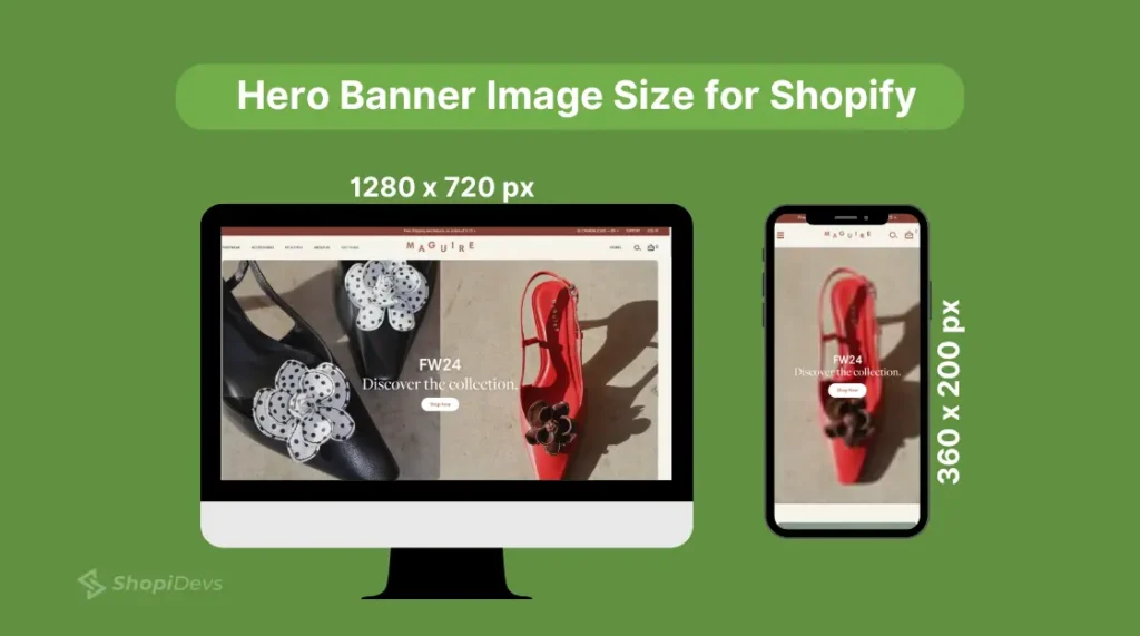 hero banner Image Size for Shopify