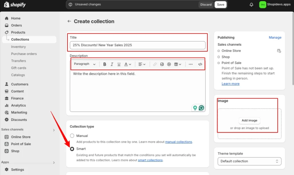 Naming the Collection for Automatic Sorting Products