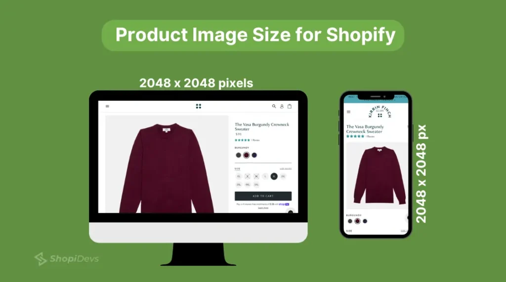 Best Product Image Size for Shopify