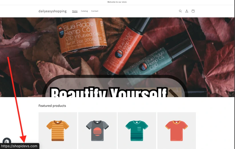 Test Shopify Image Banner Clickable or Not after adding the custome code and link