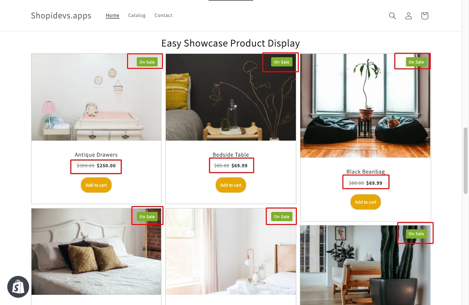 View the Storefront to See Organized Products on Shopify