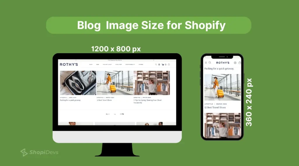 Best blog Image Size for Shopify