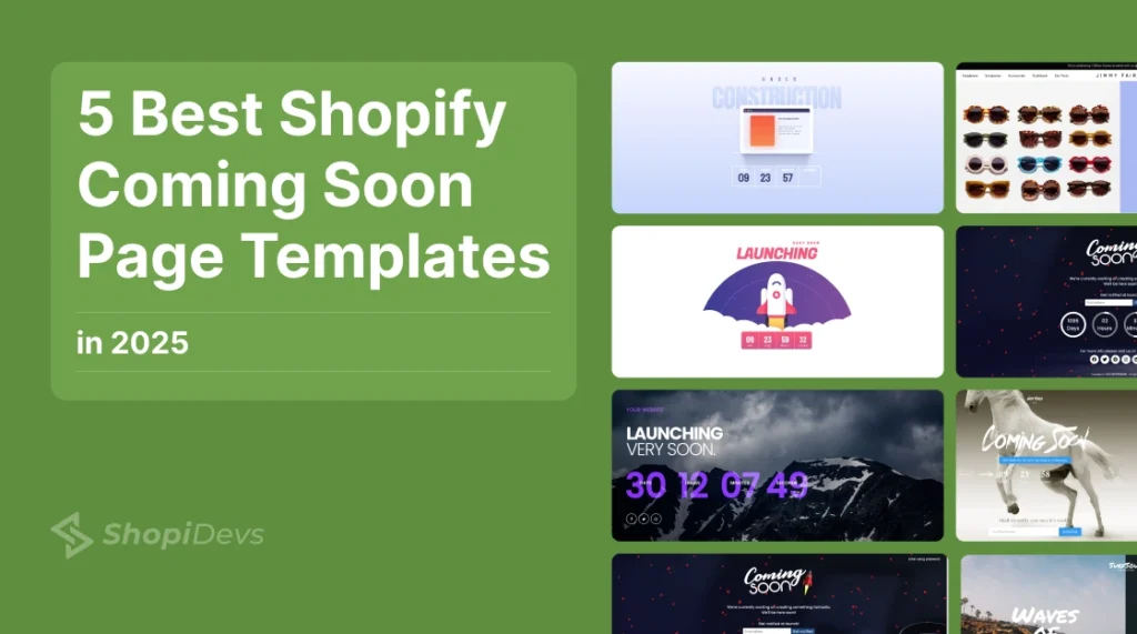 Shopify Coming Soon Page Templates