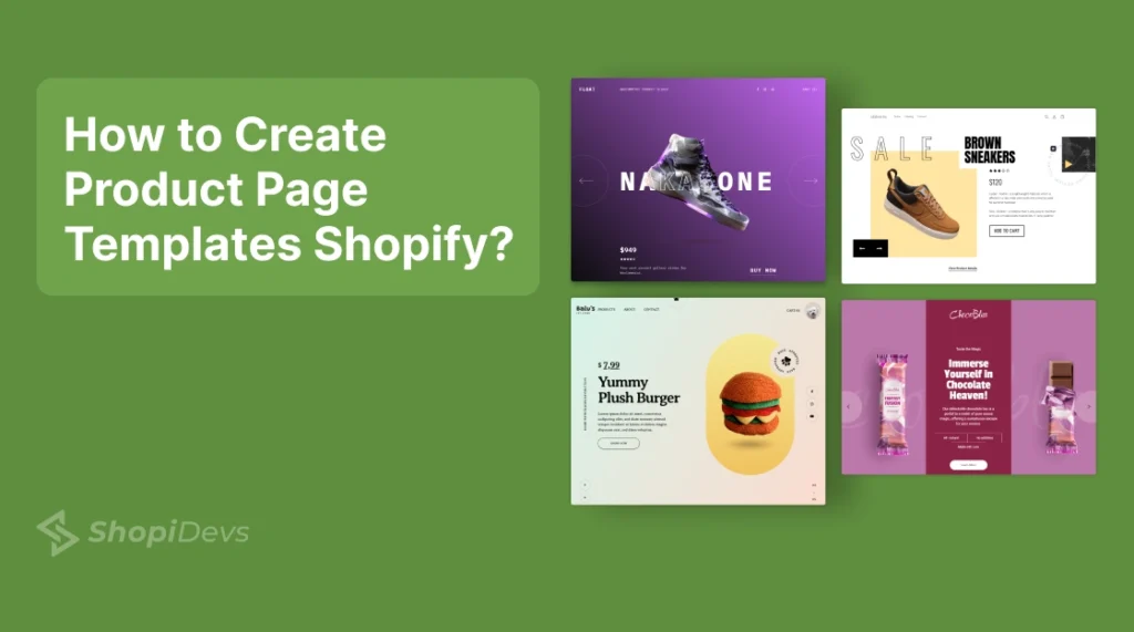 Create Product Page Templates Shopify