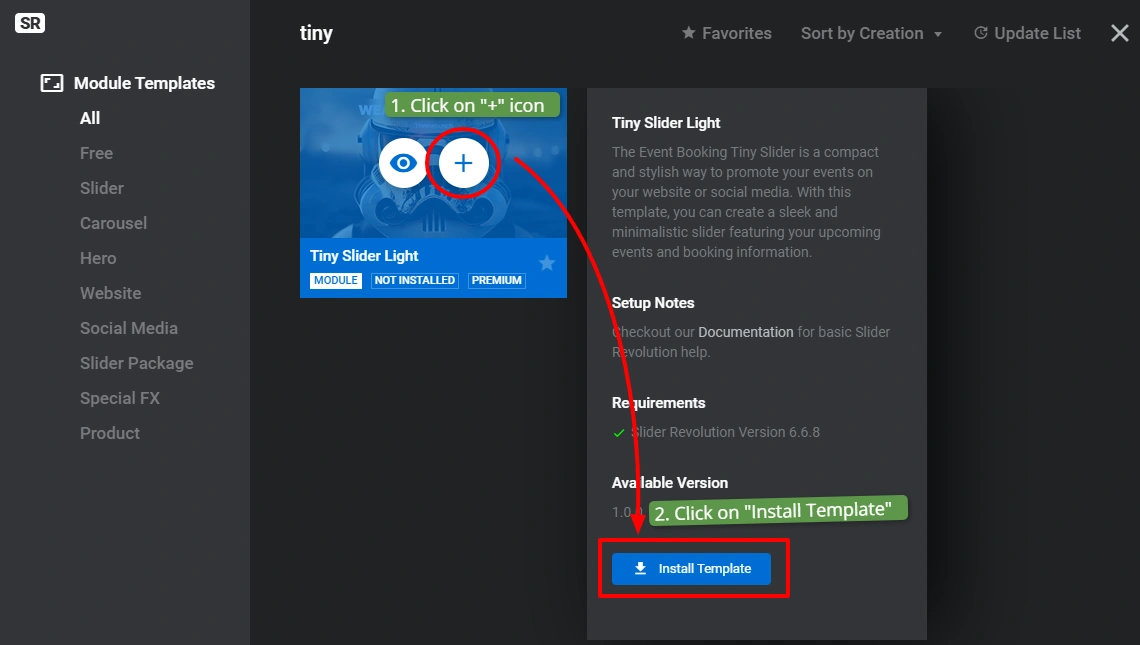 Install Template