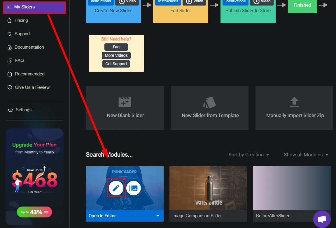 open editor