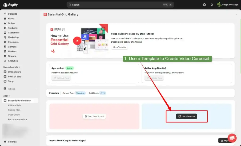 use a template or create from scratch