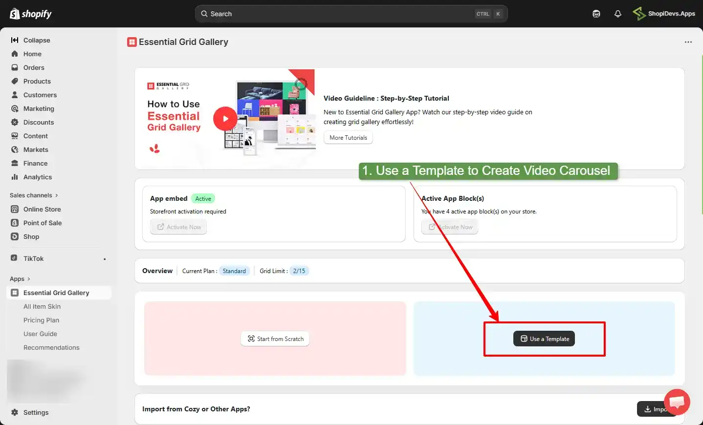 use a template or create from scratch