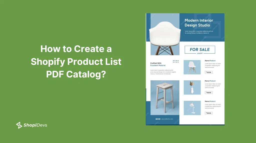 how to create a Shopify product list PDF catalog