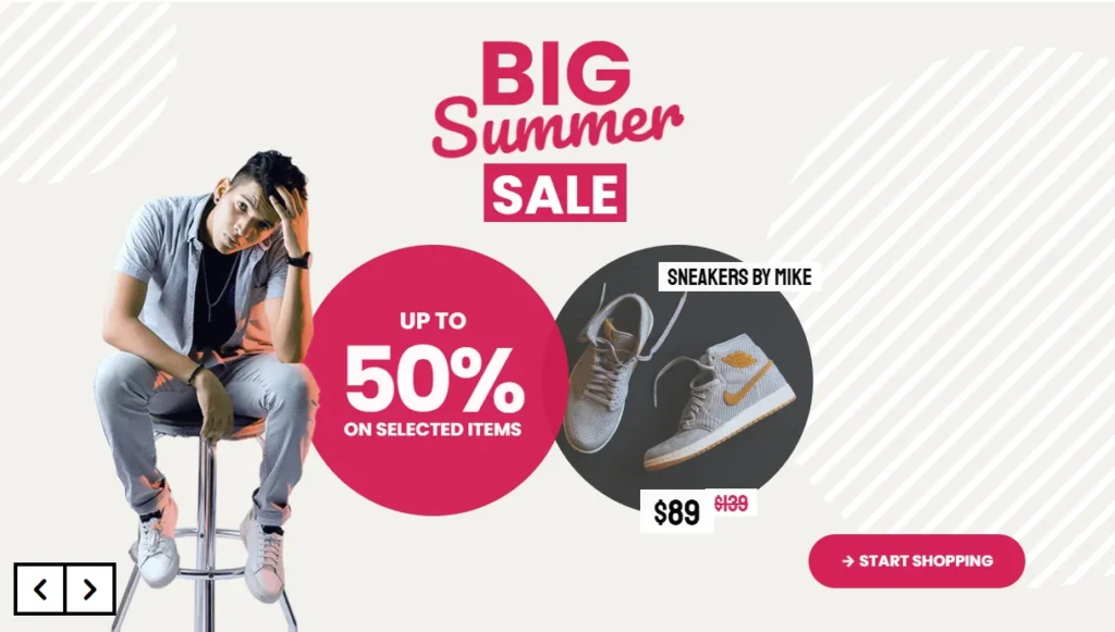 big summer sale banner template for shopify