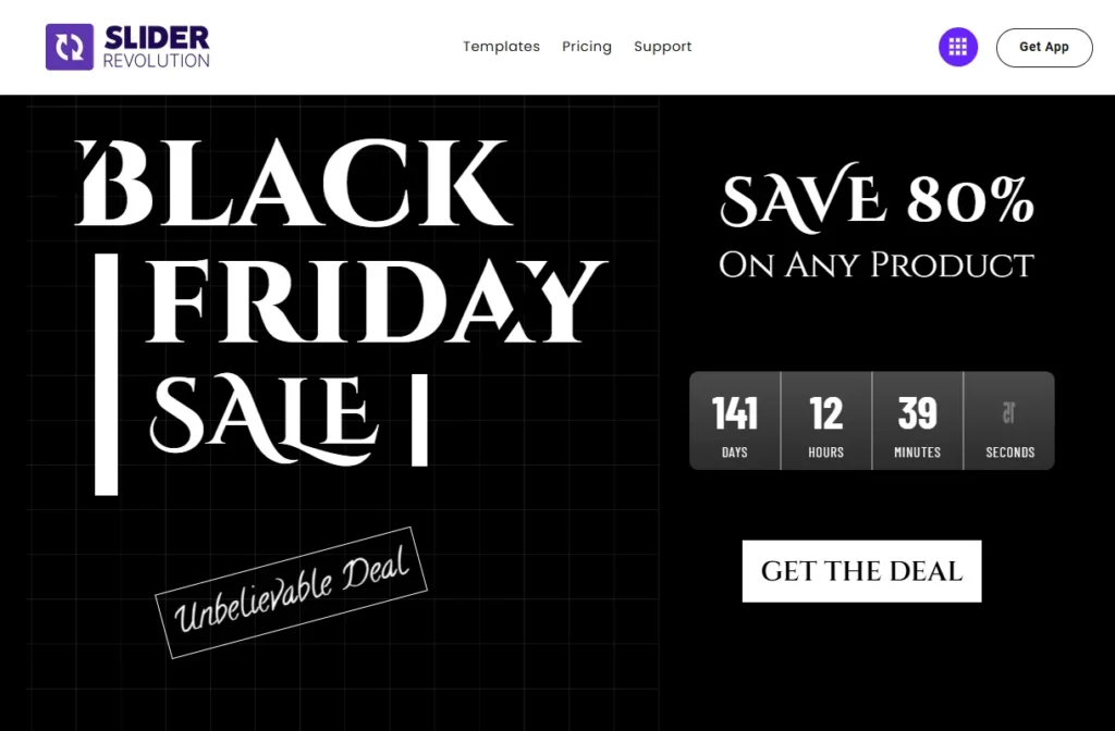 black friday countdown sale banner template