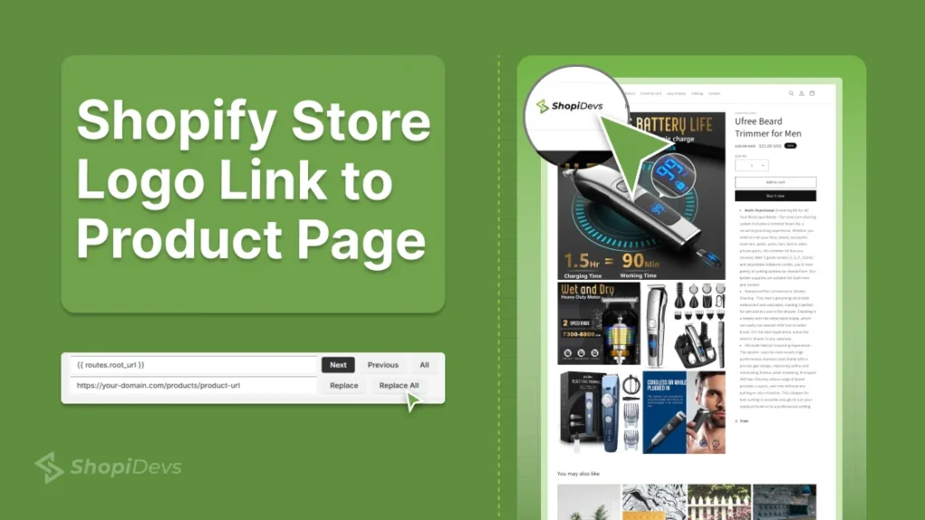 how to make shopify logo take you to product page featured image shopidevs