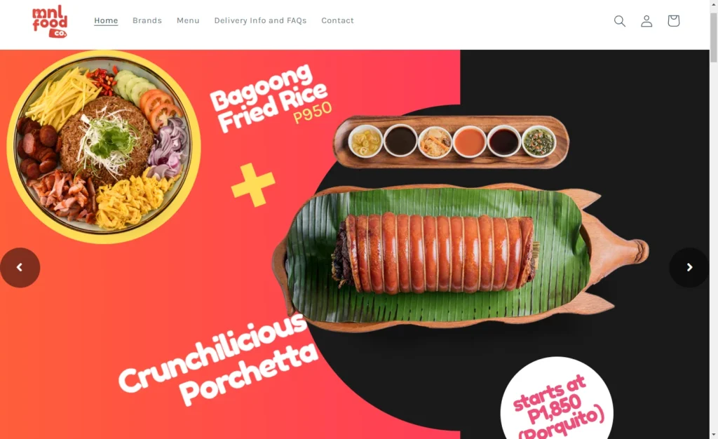 mnlfoodco shopify store made with slider revolution full-width page templates