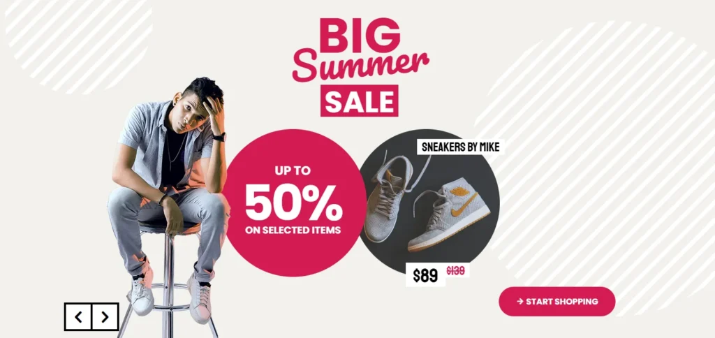 big summer sale product banner template