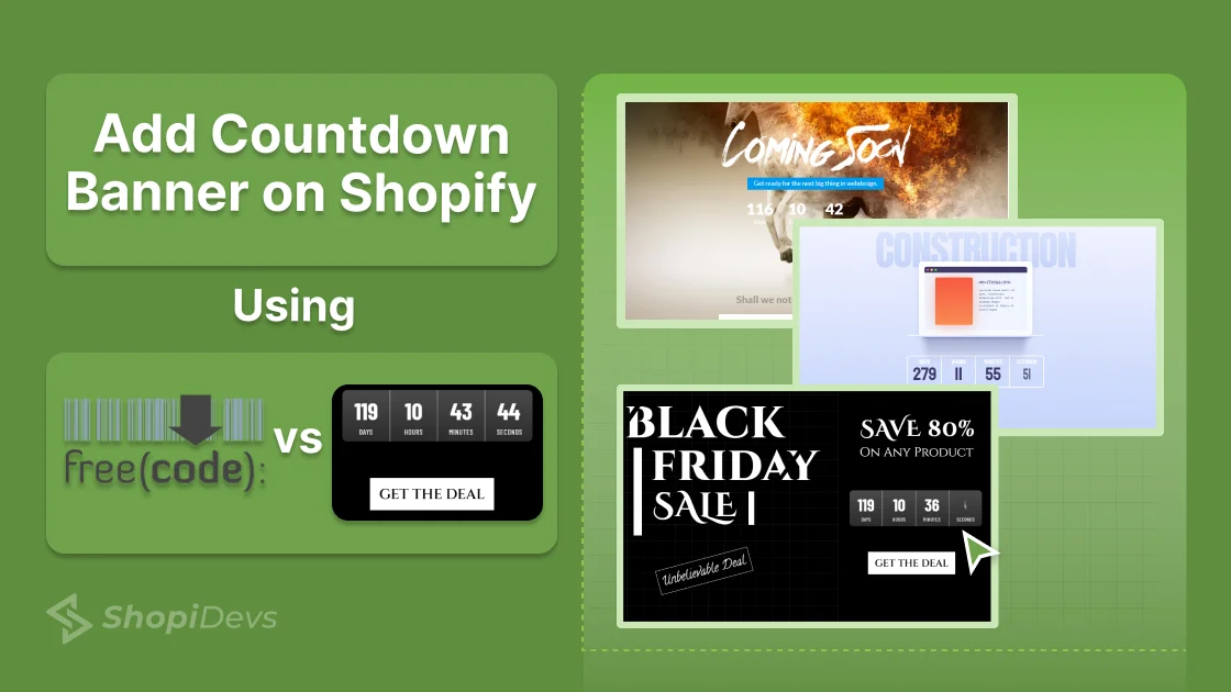 how to add countdown banner on shopify featured image