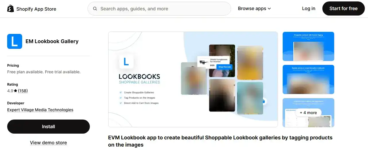 em lookbook gallery as one of the best shoppable gallery app for shopify