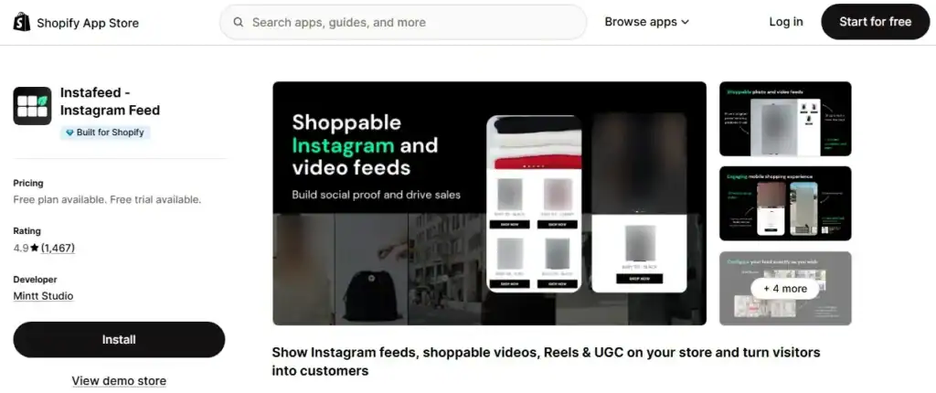 instafeed shopify gallery app for instagram feed