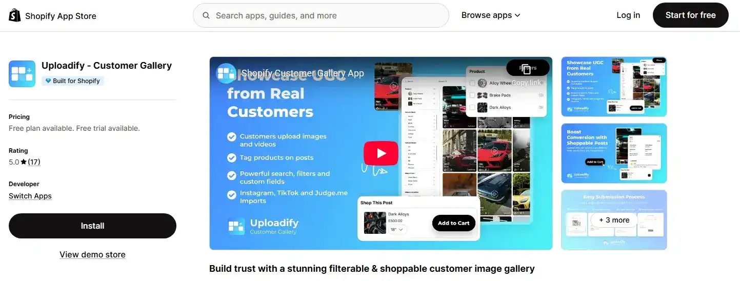 shopify gallery app