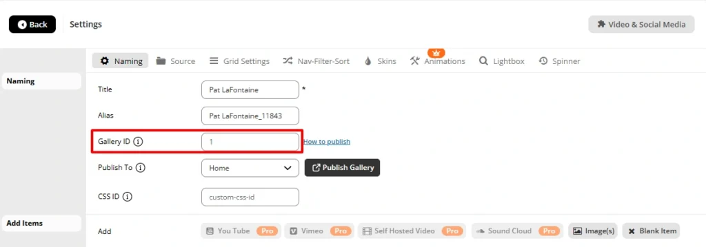 Gallery id