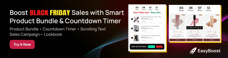 boost bfcm sales with smart product boundle and countdown of easyboost