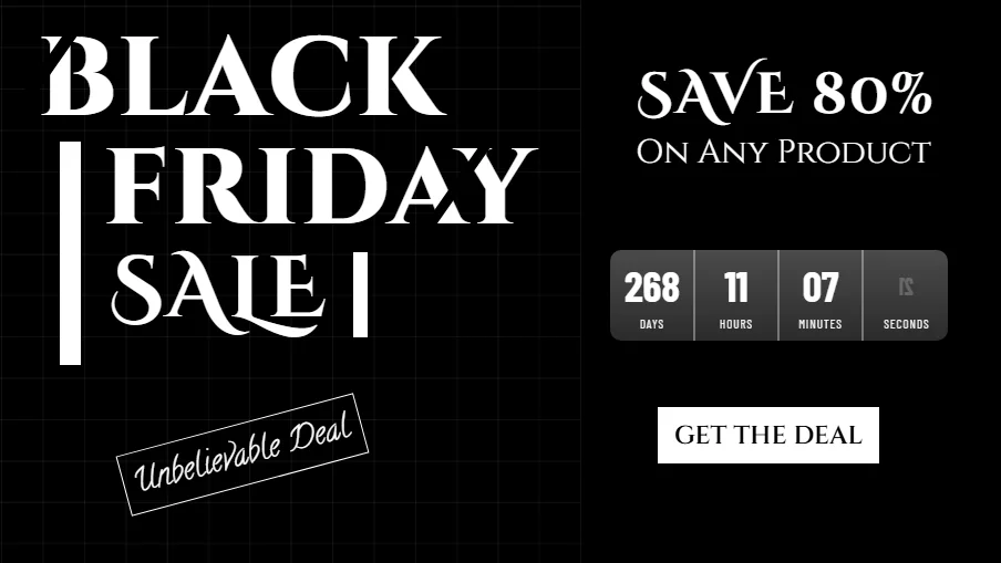 create a black friday vibe in the hero section of the shopify store