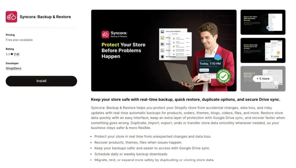 syncora backup restore