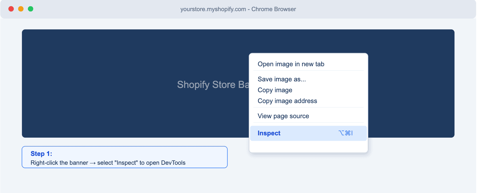Inspect Banner Dimensions in Browser