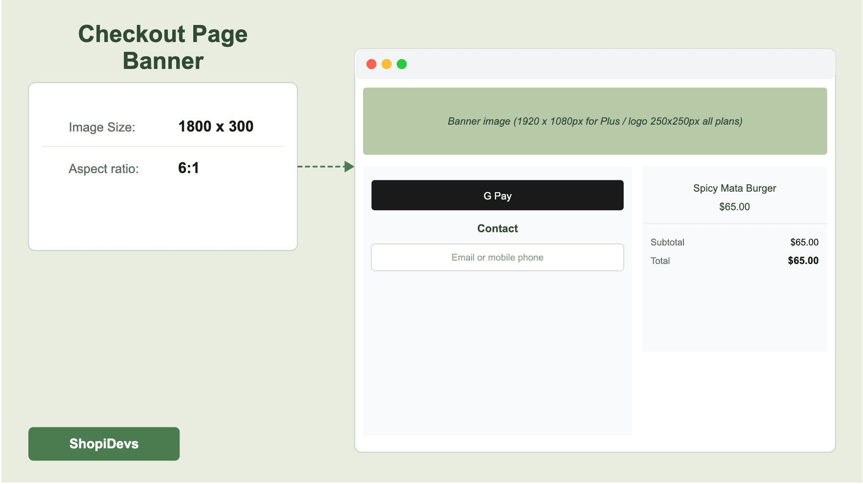 Shopify Checkout Banner Size