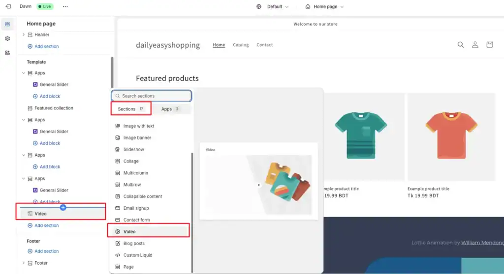 Native Shopify Theme Editor