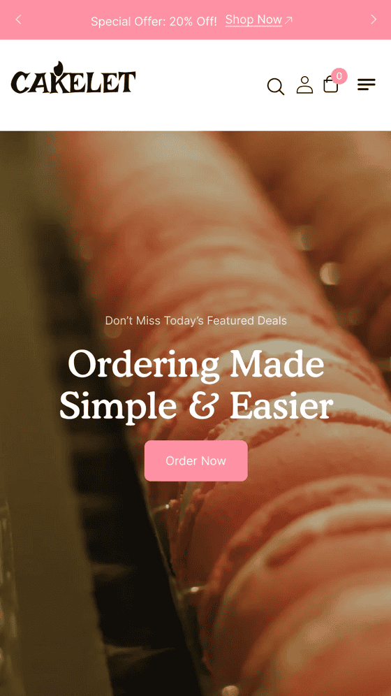 Cakelet Shopify theme preset preview