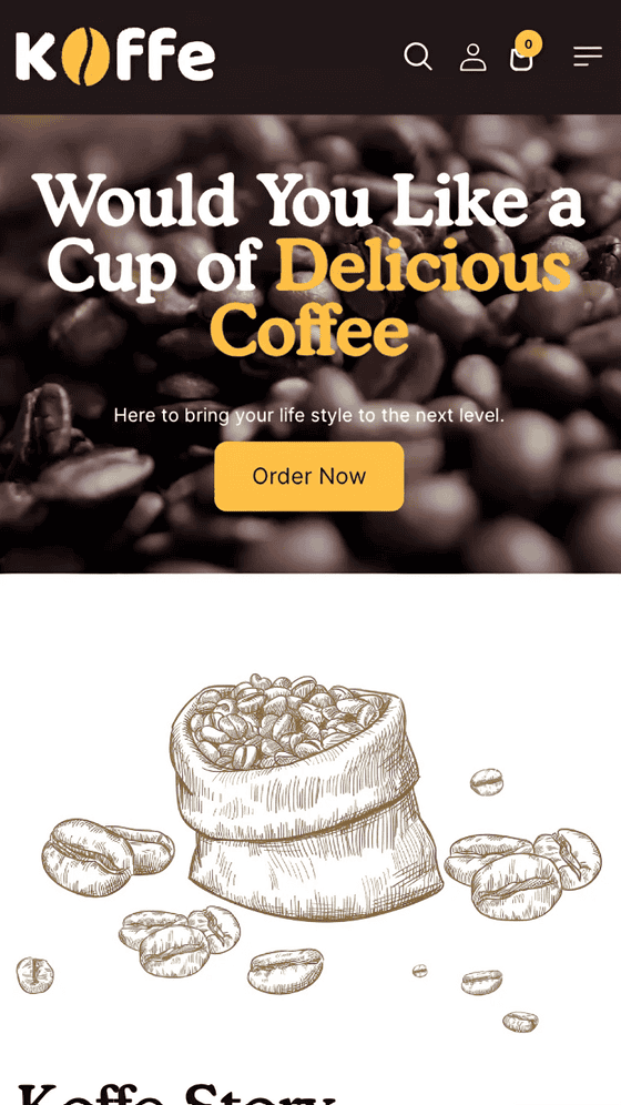 Koffe Shopify theme preset preview