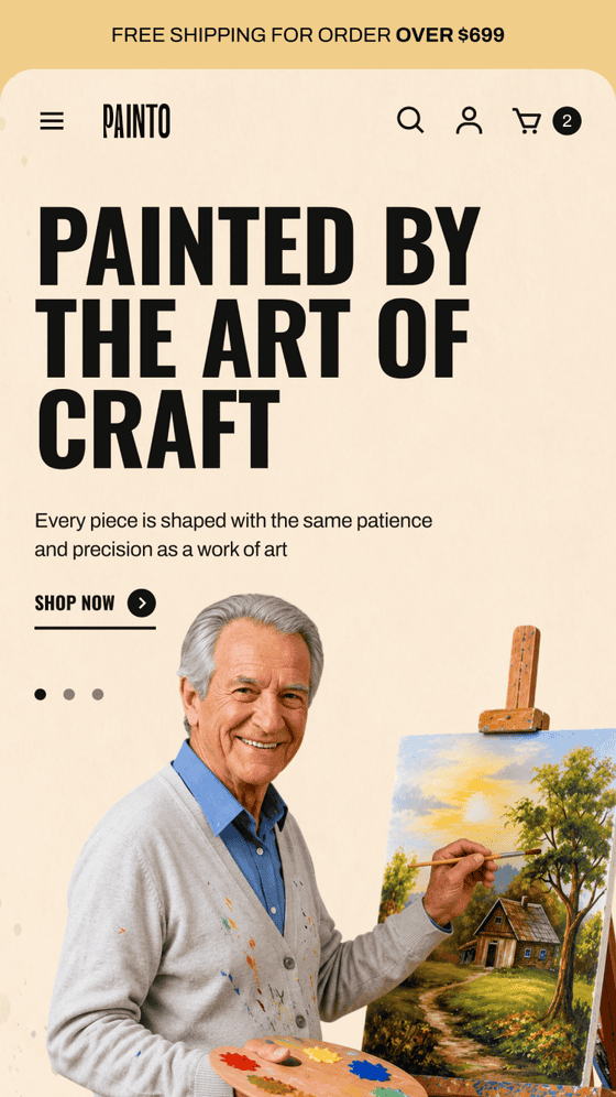 Painto Shopify theme preset preview