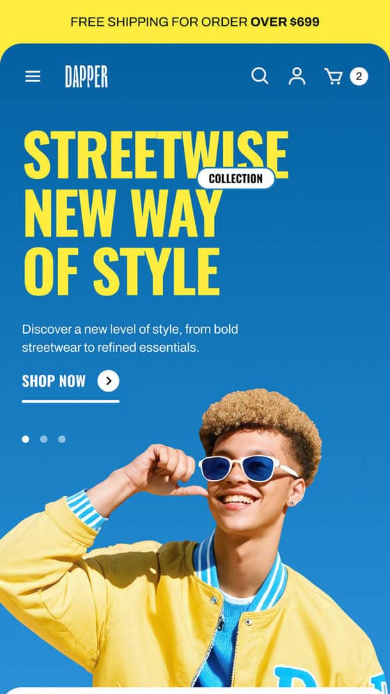 Snazzy Shopify theme preset preview