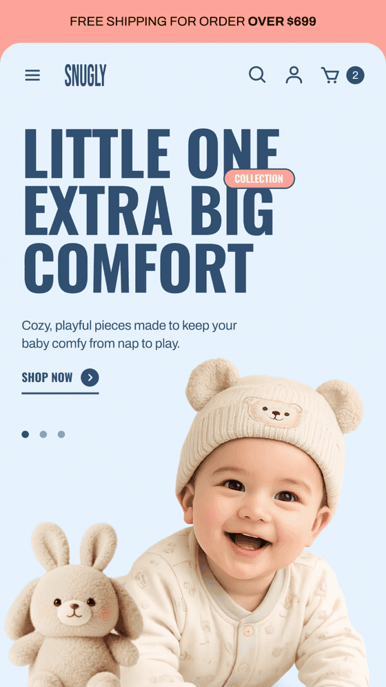 Snugly Shopify theme preset preview